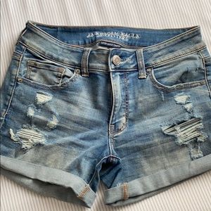 American eagle denim ripped shorts